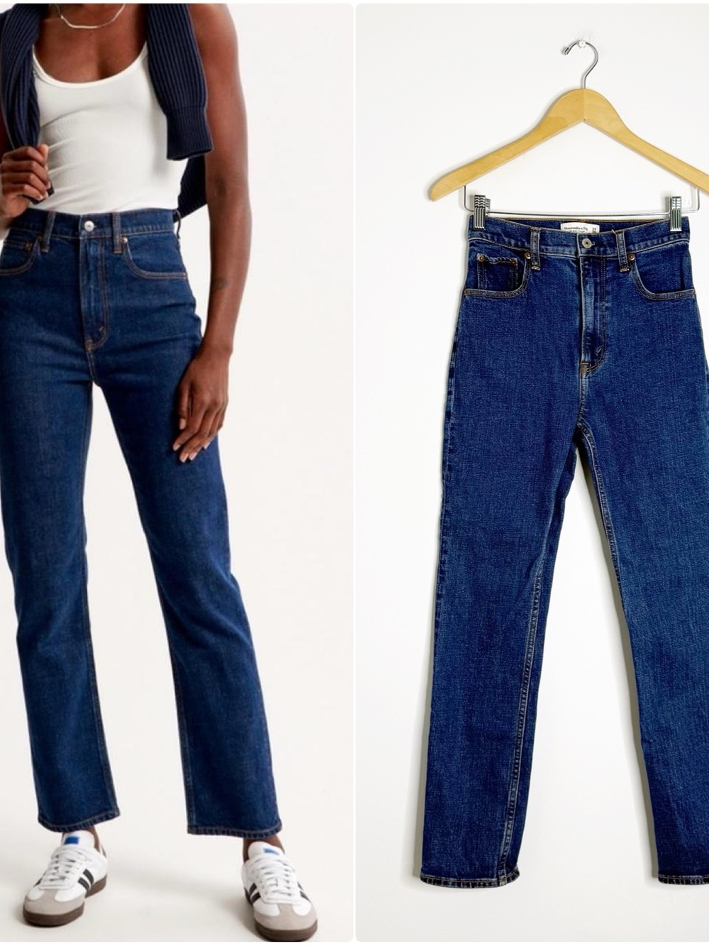 Abercrombie & Fitch Ankle Straight Ultra High Rise Jeans 00 Long 24